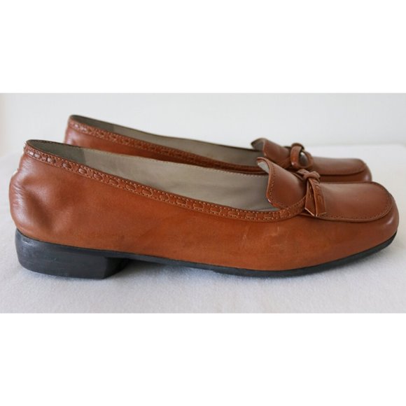 Bruno Magli Women's Leather Loafer Flat- Chesnut - Picture 4 of 7